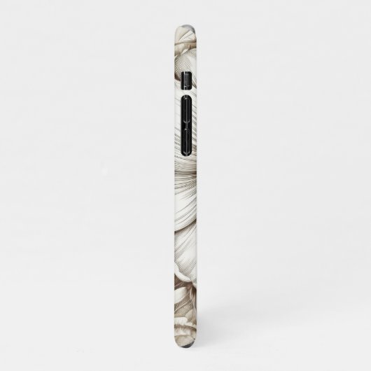  bloemsepiapatroon (15) iPhone hoesje (Linkerkant)