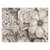 bloemsepiapatroon (1) tafelkleed (Voorkant (Horizontaal))