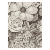 bloemsepiapatroon (1) tafelkleed (Voorkant)