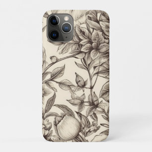 bloemsepiapatroon (2) Case-Mate iPhone case