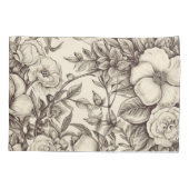 bloemsepiapatroon (2) kussensloop (Achterkant-Links)