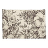 bloemsepiapatroon (2) kussensloop (Achterkant-Rechts)