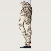  bloemsepiapatroon (2) leggings (Links)