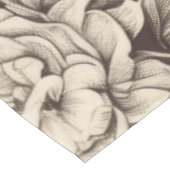  bloemsepiapatroon (2) tafelkleed (Gekanteld)