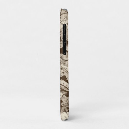  bloemsepiapatroon (3) Case-Mate iPhone case (Achterkant/links)