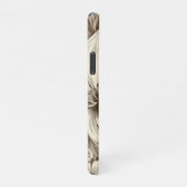 bloemsepiapatroon (3) iPhone hoesje (Rechterkant)