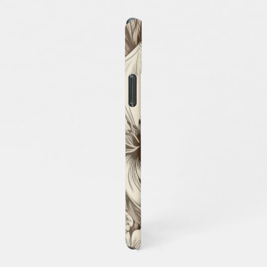  bloemsepiapatroon (3) iPhone hoesje (Rechterkant)