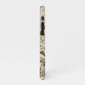 bloemsepiapatroon (3) iPhone hoesje (Linkerkant)