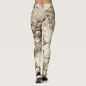 bloemsepiapatroon (3) leggings (Achterkant)
