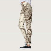 bloemsepiapatroon (3) leggings (Links)