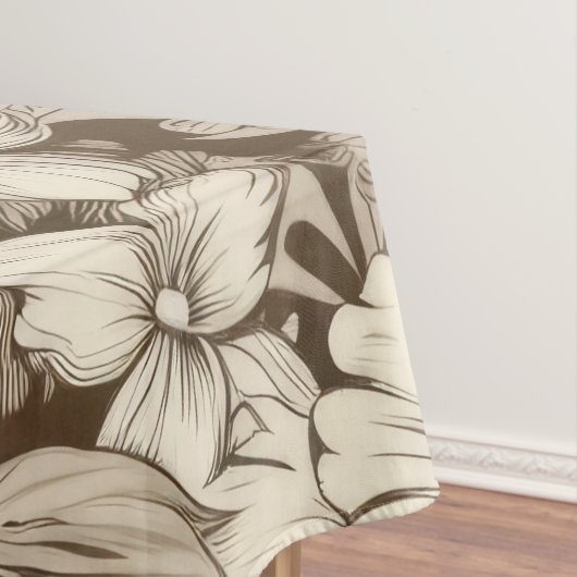 bloemsepiapatroon (3) tafelkleed (Voorbeeld)