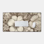  bloemsepiapatroon (4) bureaumat (Keyboard & Muis)