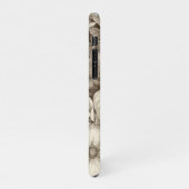 bloemsepiapatroon (4) iPhone hoesje (Linkerkant)