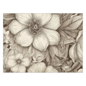  bloemsepiapatroon (4) tafelkleed (Voorkant (Horizontaal))