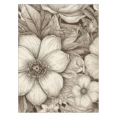  bloemsepiapatroon (4) tafelkleed (Voorkant)