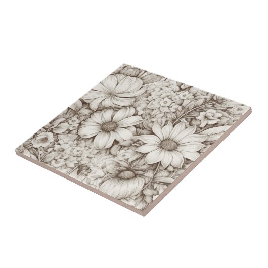  bloemsepiapatroon (5) tegeltje (Zijkant)