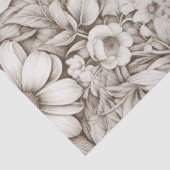 bloemsepiapatroon (5) tissuepapier (Detail)