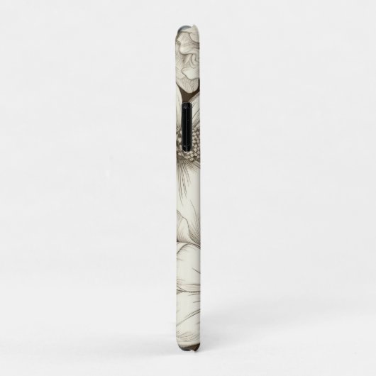  bloemsepiapatroon (6) Case-Mate iPhone case (Achterkant/rechts)