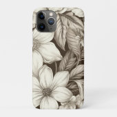  bloemsepiapatroon (6) Case-Mate iPhone case (Achterkant)
