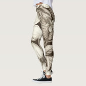  bloemsepiapatroon (6) leggings (Links)