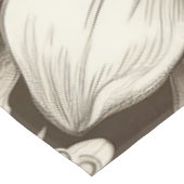  bloemsepiapatroon (6) tafelkleed (Gekanteld)