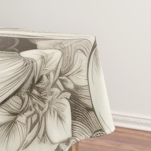 bloemsepiapatroon (6) tafelkleed (Voorbeeld)