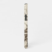 bloemsepiapatroon (7) iPhone hoesje (Rechterkant)