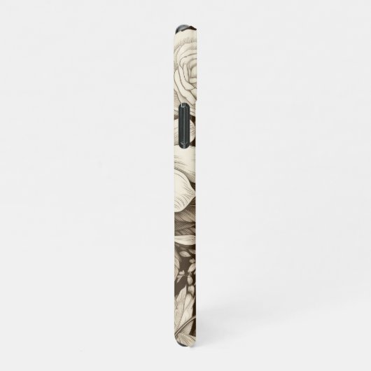  bloemsepiapatroon (7) iPhone hoesje (Rechterkant)