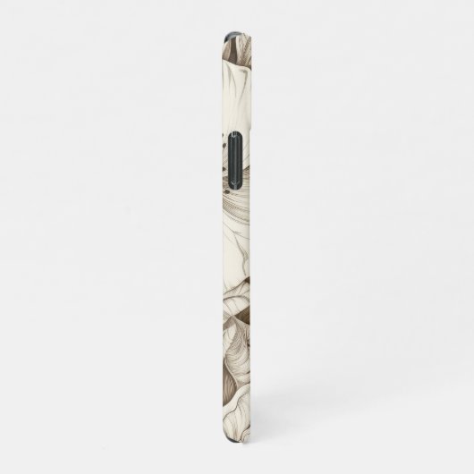  bloemsepiapatroon (9) iPhone hoesje (Rechterkant)