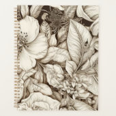 bloemsepiapatroon (9) planner (Voorkant)