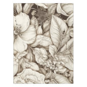 bloemsepiapatroon (9) tafelkleed (Voorkant)