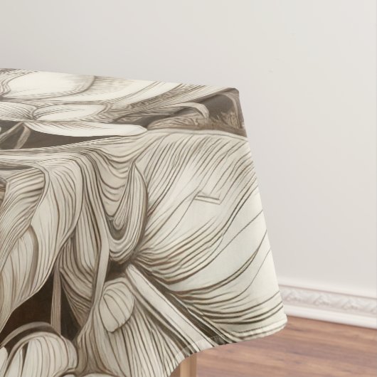 bloemsepiapatroon (9) tafelkleed (Voorbeeld)