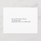 Bloemsilhouet RSVP Uitnodiging Briefkaart (Achterkant)