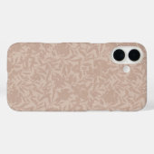 Bloemsilhouetten mocha mousse warm bruin Case-Mate iPhone case (Achterkant (horizontaal))