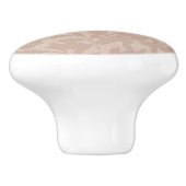 Bloemsilhouetten mocha mousse warm bruin keramische knop (Zijkant)
