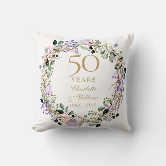 Bloemslinger van lavendel ter gelegenheid van 50-j kussen (Voorkant)
