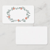 Bloemslingers Krans Chic Elegant Roze Groen Plaatskaartje (Voorkant / Achterkant)