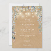 Bloemslingers met verlichting Rustieke Kraft bruil Kaart (Voorkant)