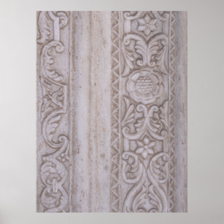 Bloemsnijwerk van Athen Poster