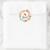 Bloemsoort bijen ronde sticker (Tas)