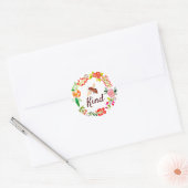 Bloemsoort bijen ronde sticker (Envelop)