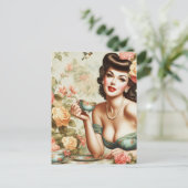  bloemspeld omhoog briefkaart (Staand voorkant)