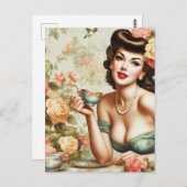  bloemspeld omhoog briefkaart (Voorkant / Achterkant)