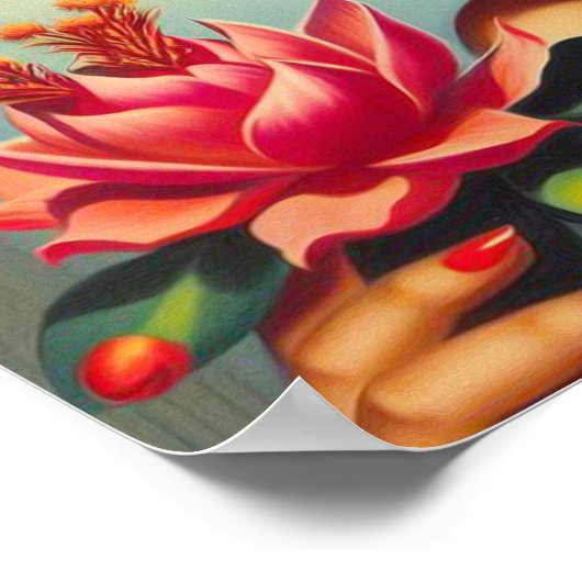 bloemspeld omhoog poster (Hoek)