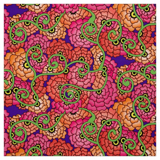 Bloemspieren - Warm Stof (Swatch)