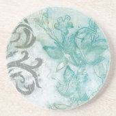 Bloemspuit II Zandsteen Onderzetter (Voorkant)