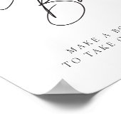 Bloemstaafteken Elegant Vrijgezellenfeest Poster (Hoek)