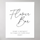 Bloemstaafteken Elegant Vrijgezellenfeest Poster (Voorkant)