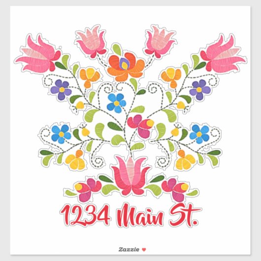 Bloemsteek mailbox sticker (Vel)