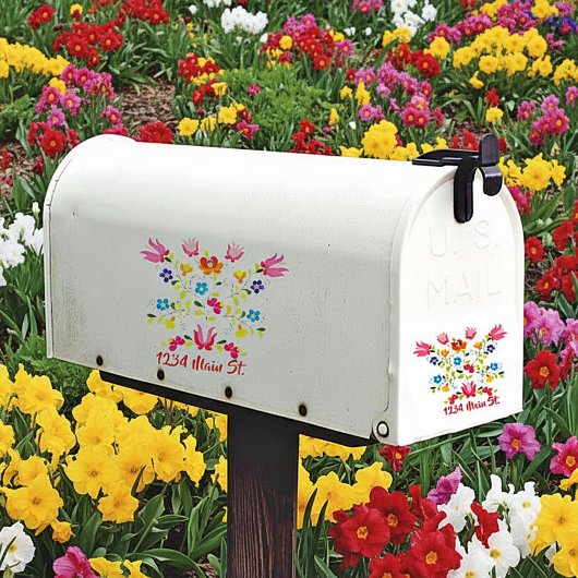 Bloemsteek mailbox sticker